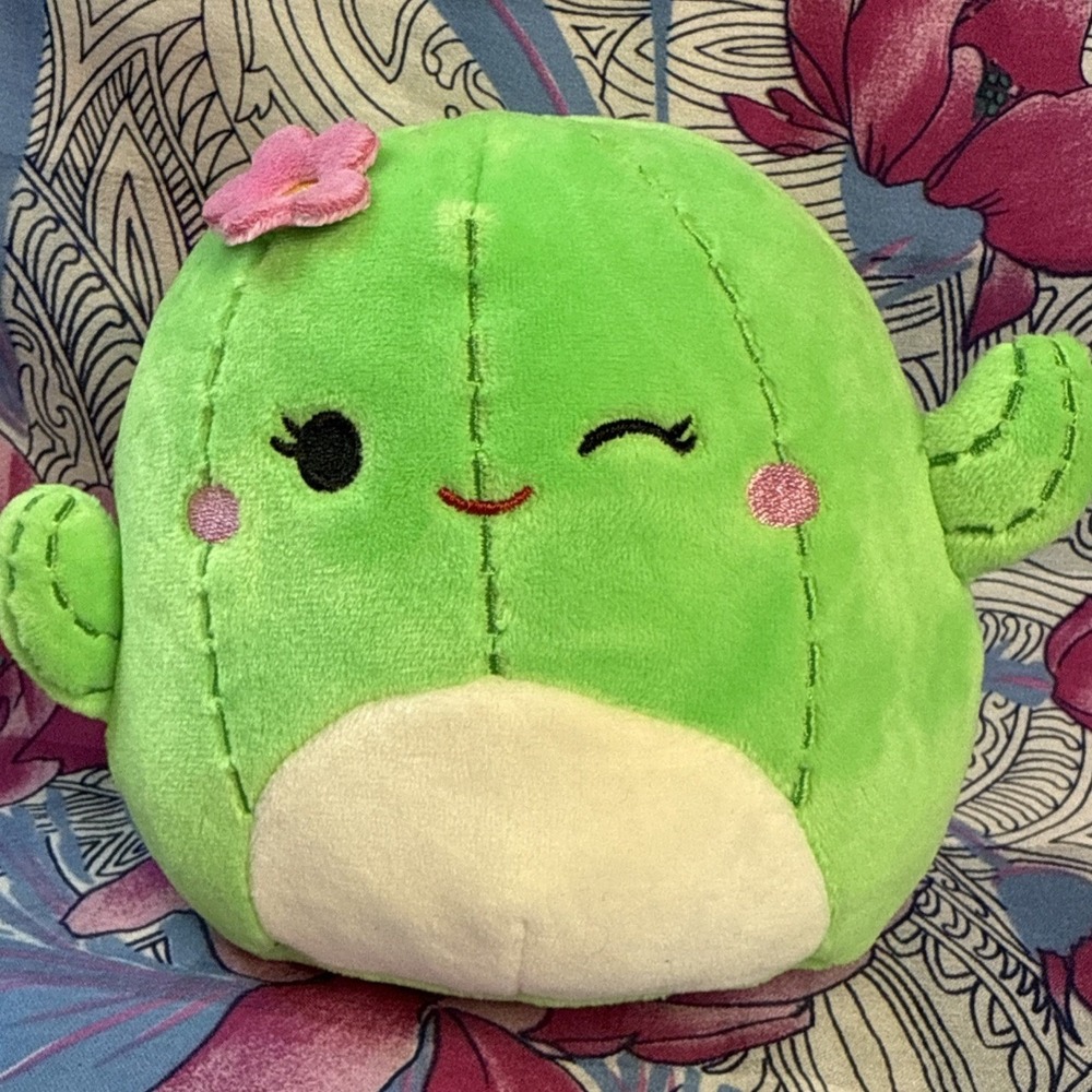 Squishmallows Maritza Winking Cactus Pink Flower Plush Stuffed‎ Toy 5"